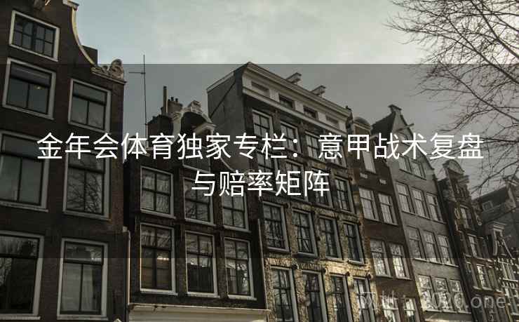 金年会体育独家专栏：意甲战术复盘与赔率矩阵